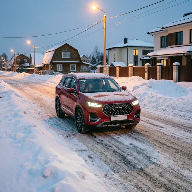 Chery Tiggo 8 Pro зимой