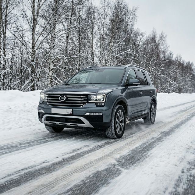 GAC GS8 зимой на дороге